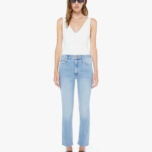 MOTHER Mid Rise Dazzler Ankle Fray Jeans Womens Size 29